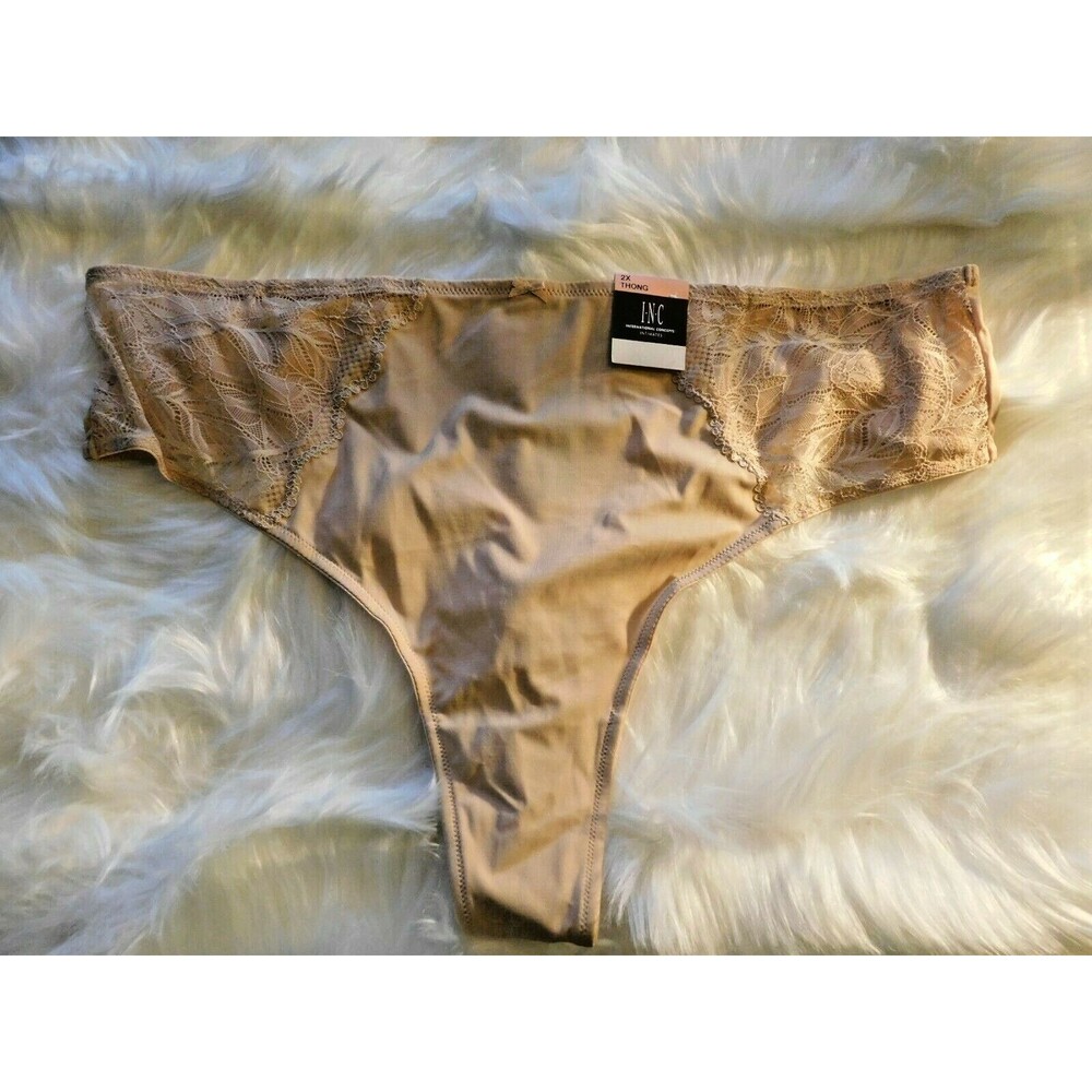 INC Thong Panties Women's Frappe Panty Size 2X New